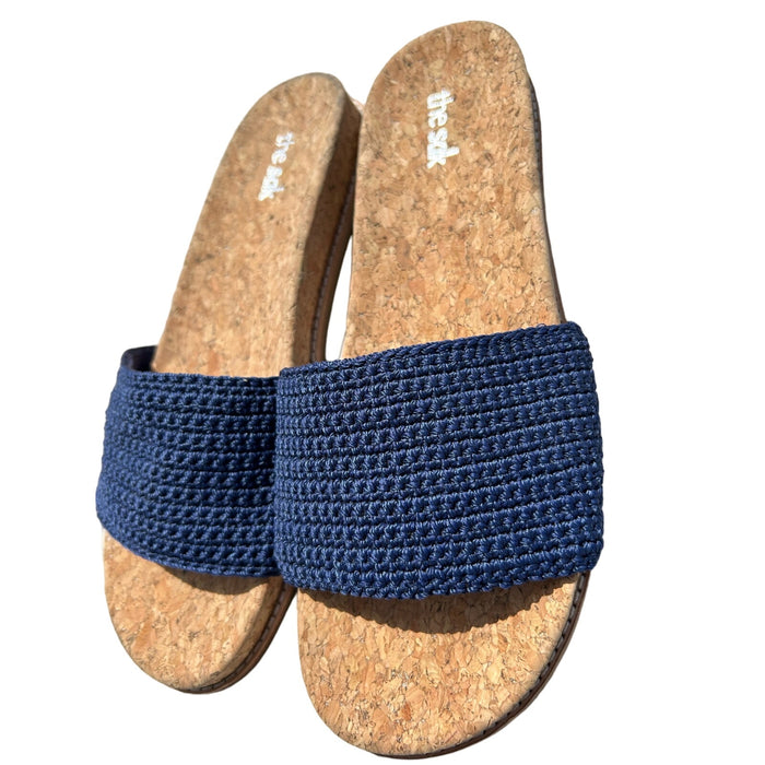 THE SAK Women's Mendocino Crochet Slide Sandals: Eco-Friendly Comfort, SZ 10