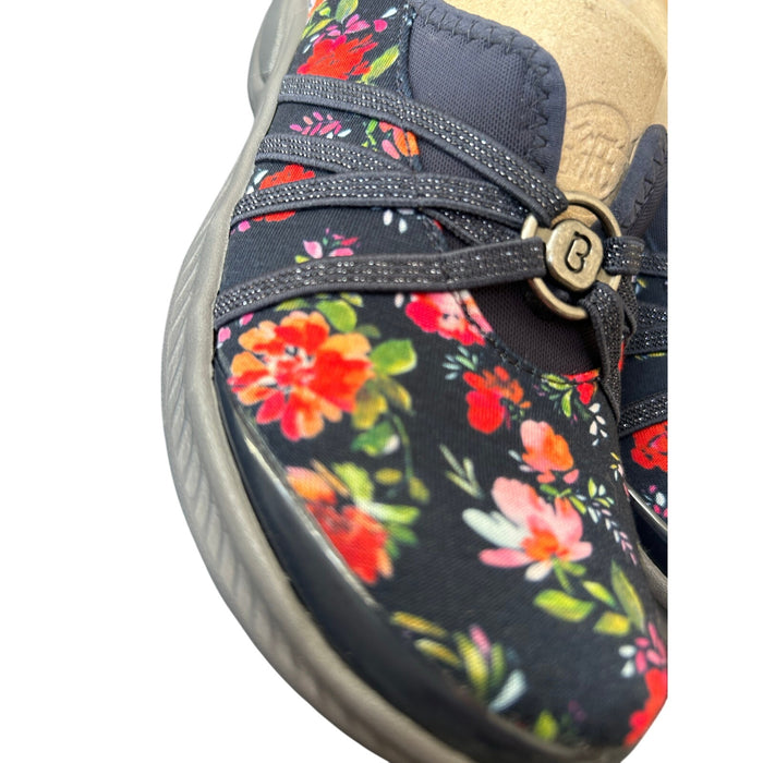 Bzees Women's Slip-On Shoes Size 8 Navy Floral Casual Lightweight