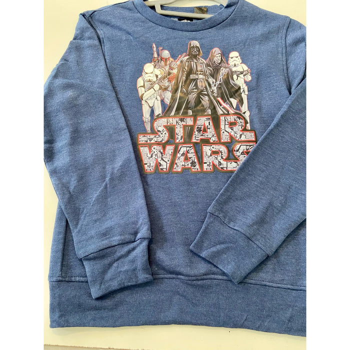 Star Wars Boys Size Medium Blue Long Sleeve Sweatshirt * K311