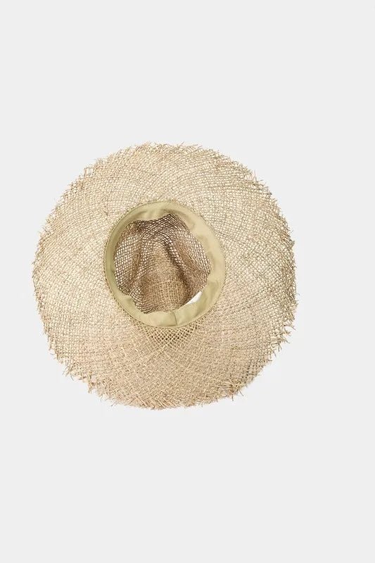 Fame Fringe Edge Wide Brim Straw Fedora – Boho Beach Sun Hat - Triniskies