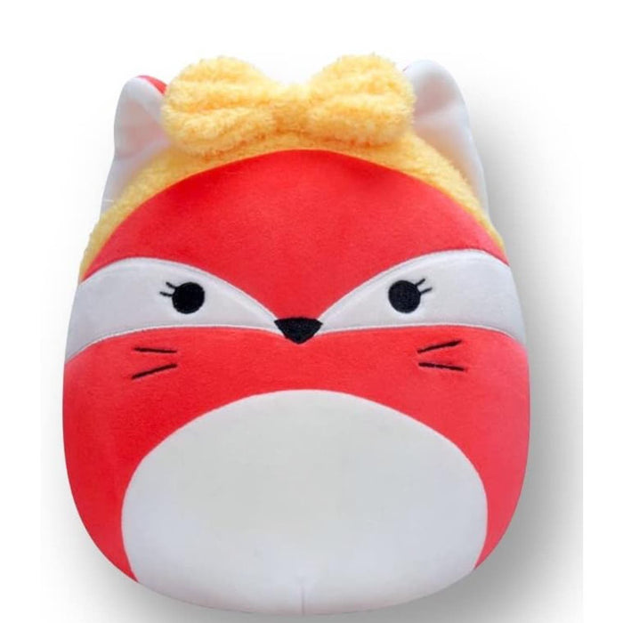 Squishmallows Official Kellytoy Red Fifi Fox Wearing Yellow Headband 8”