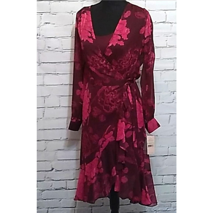 Nanette Nanette Lepore Beautiful Floral Wrap Dress Sz 6 * ND14