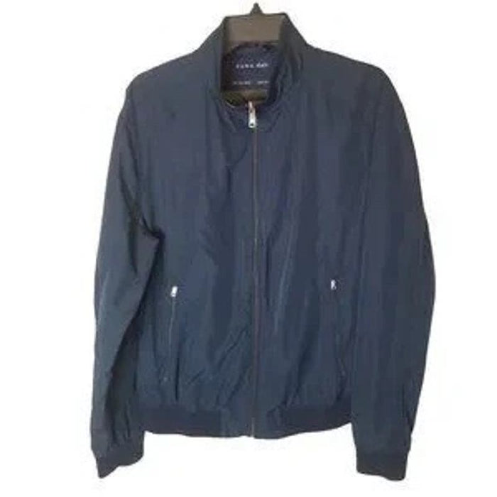 ZARA Man Navy Blue Full Zip Long Sleeve Jacket Size L  Mens 106 * Pre Owned