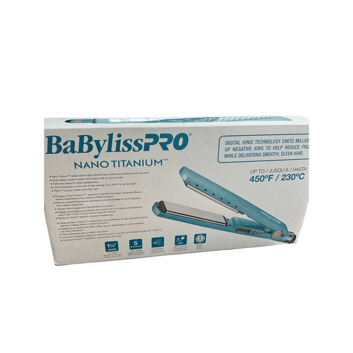 BaBylissPRO 1 1/4" Nano Titanium Ionic Flat Iron Professional Hair Straightener