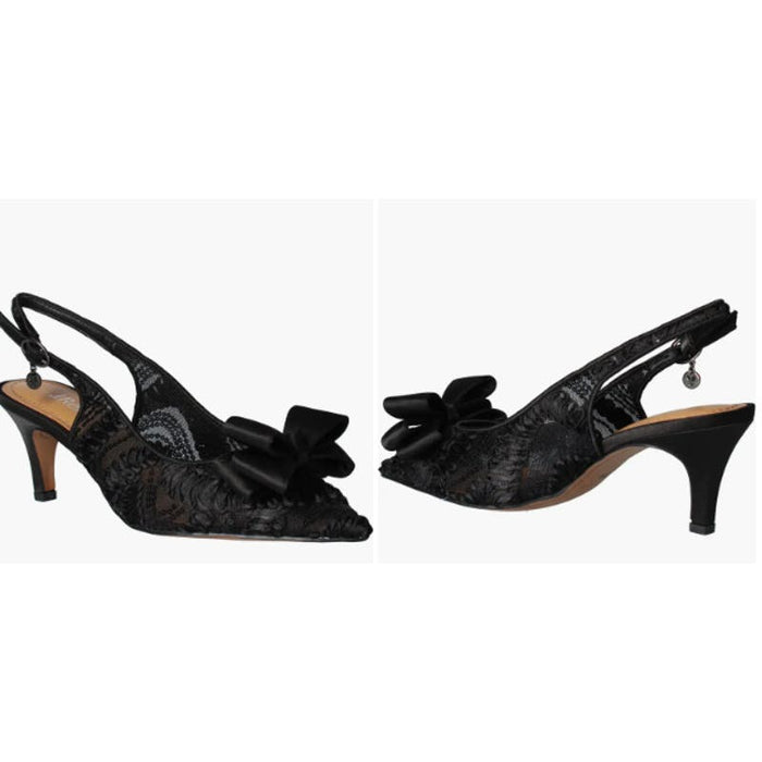 J. Renee Yazmine Black Fiesta Lace 6 M (B) Women's Shoes