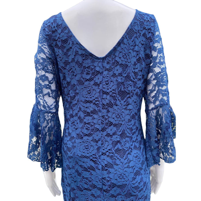 Marina Beautiful Blue Knee-Length Women's Dress, Size 8* wom885