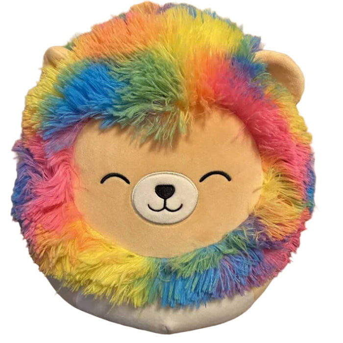 12" Leonard the Lion Squishmallow.  Rainbow Mane Stuffed Animal Plush Toy