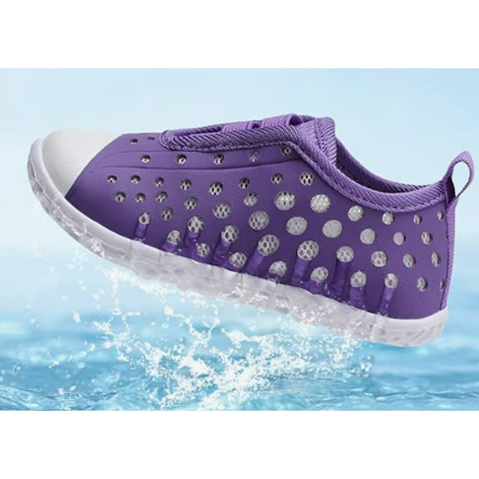 FIRES 5.5-6 / Purple Dark Purple Toddler Water Shoes for Girls & Boys - Quick Dry Aqua Socks