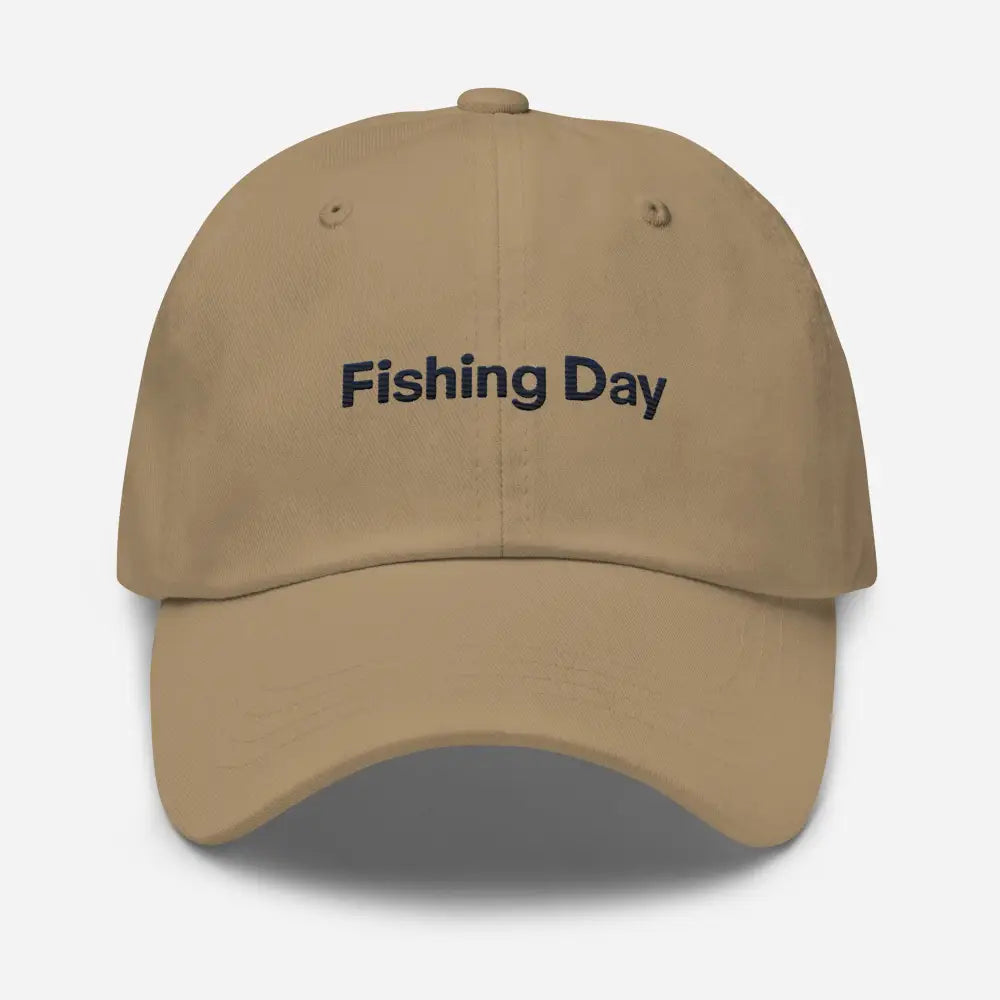 Trini Skies Fishing Day Dad embroidered corduroy cap
