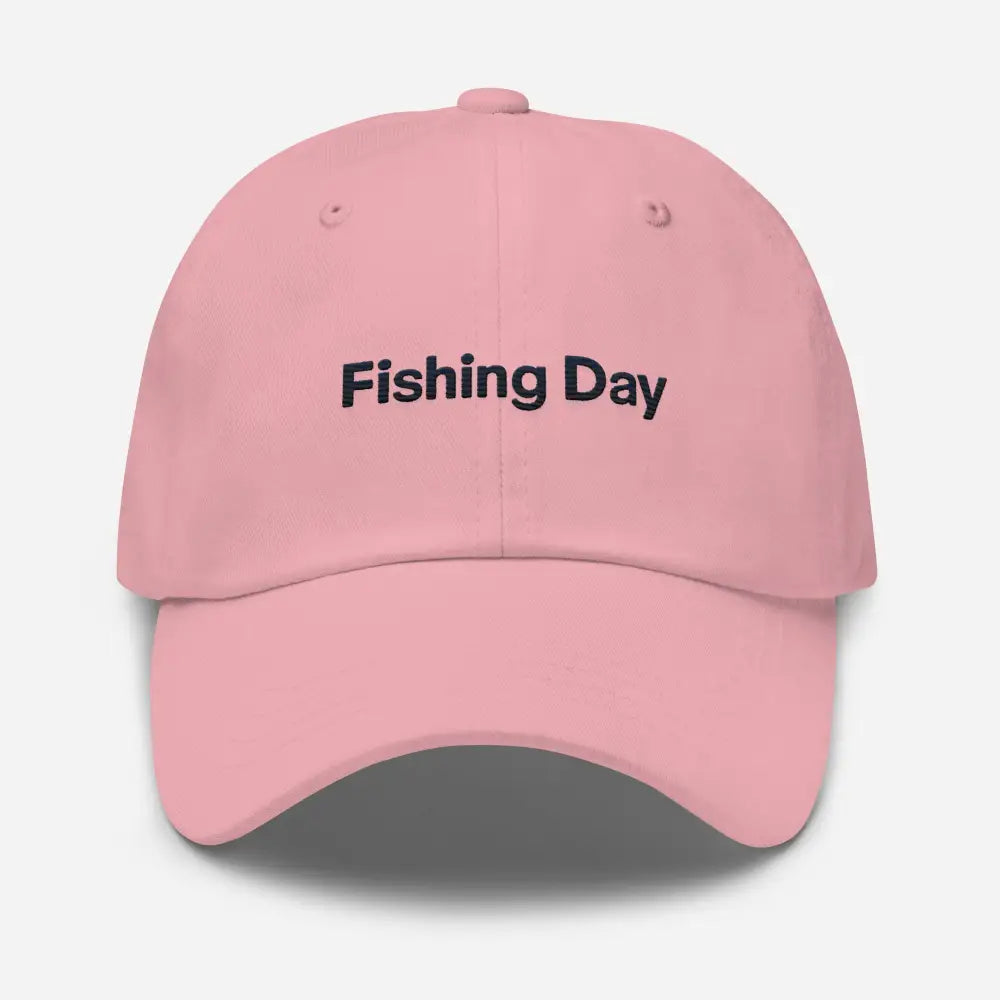 Pink Trini Skies Fishing Day Dad embroidered corduroy baseball cap