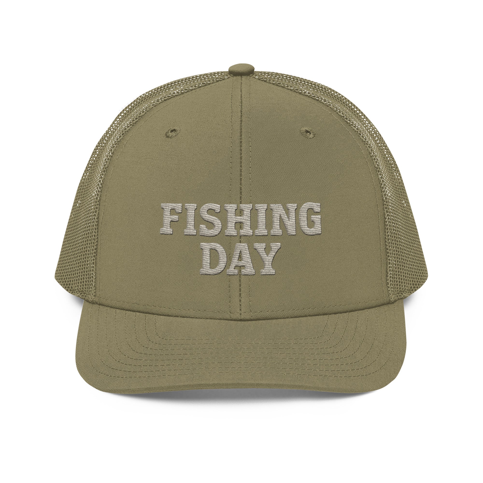 Fishing Day Richardson 112 Trucker Hat – Outdoor Heritage Cap – Rugged Mesh Back Hat – Timeless Americana Dockside Hat – Trini Skies Supply Co. - Triniskies