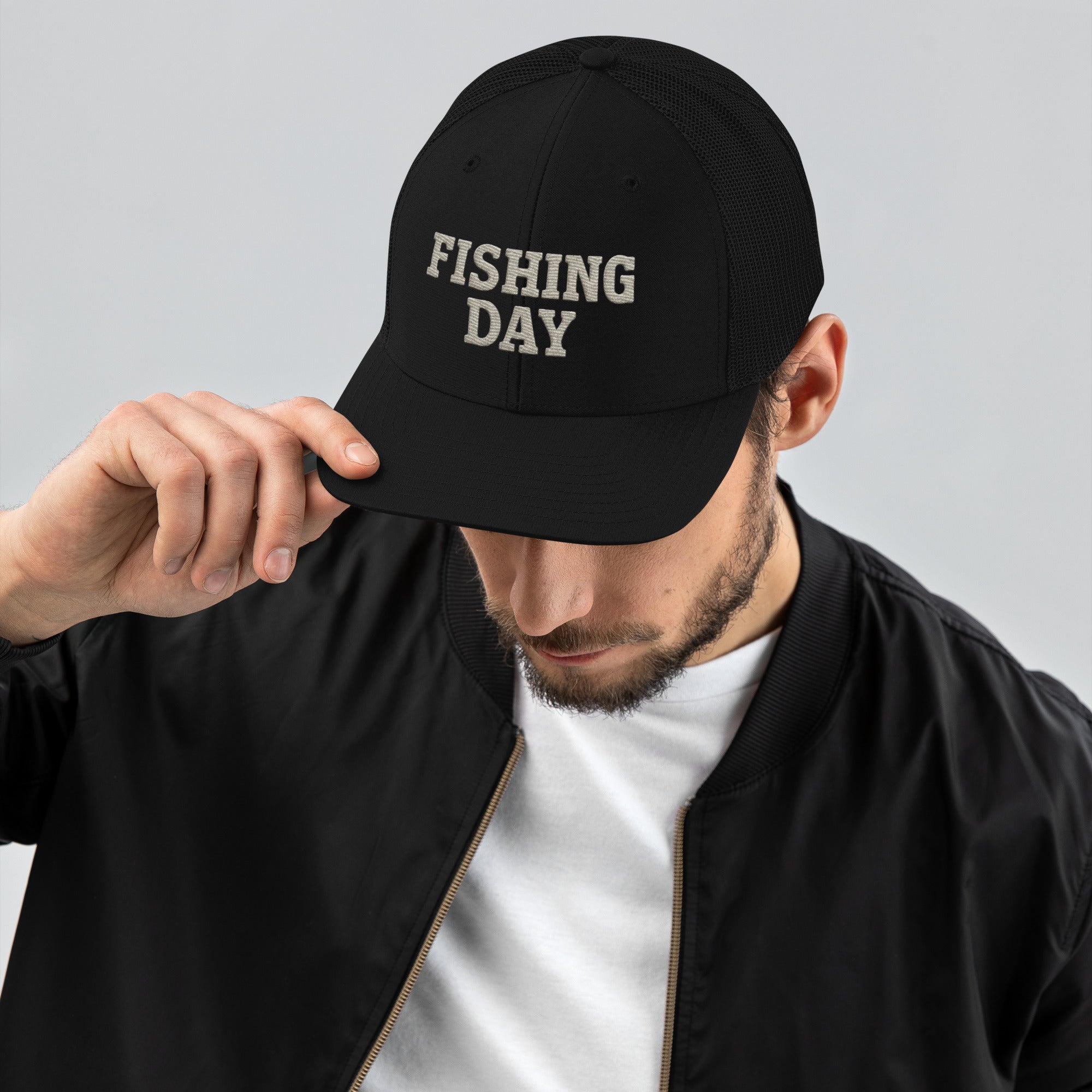 Fishing Day Richardson 112 Trucker Hat – Outdoor Heritage Cap – Rugged Mesh Back Hat – Timeless Americana Dockside Hat – Trini Skies Supply Co. - Triniskies