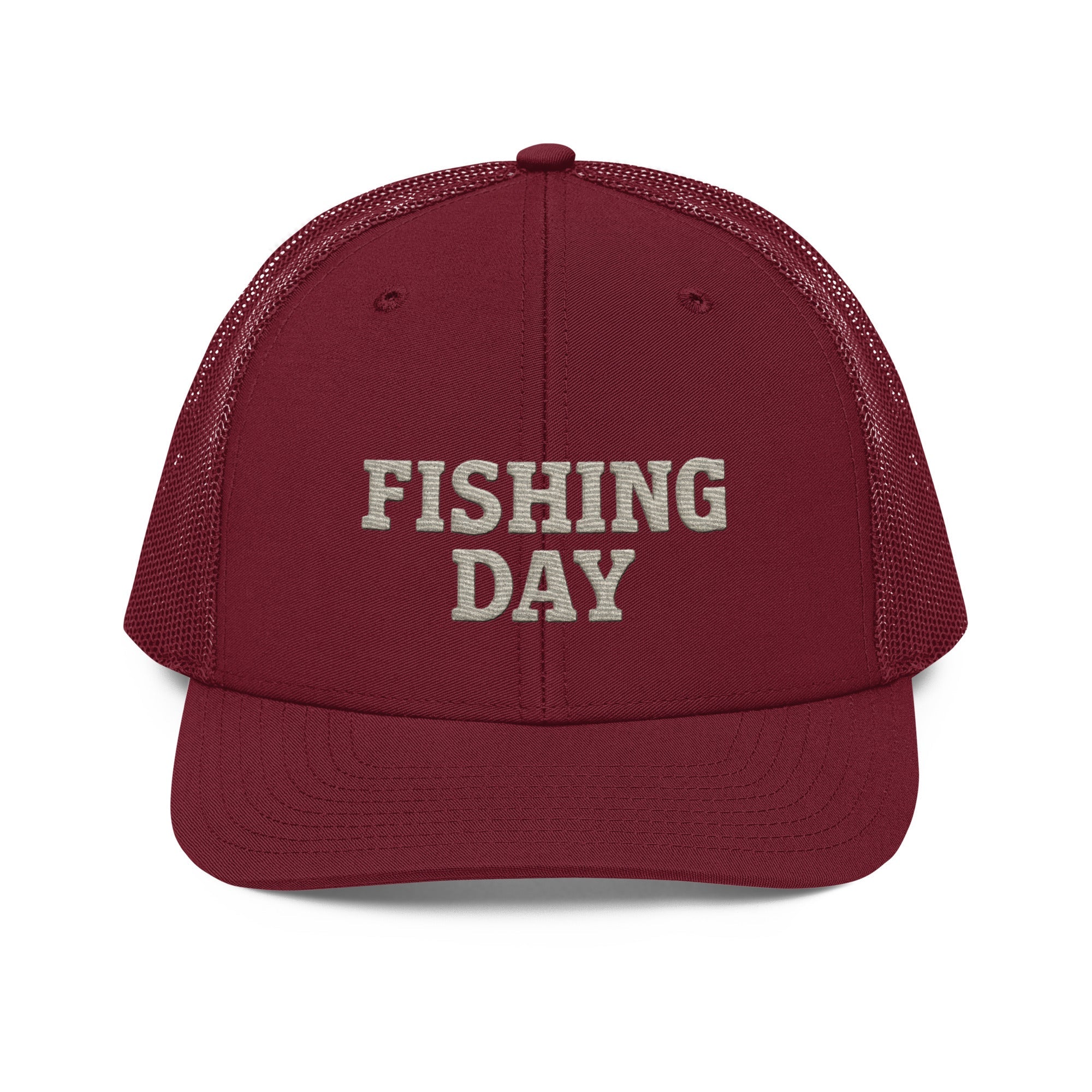 Fishing Day Richardson 112 Trucker Hat – Outdoor Heritage Cap – Rugged Mesh Back Hat – Timeless Americana Dockside Hat – Trini Skies Supply Co. - Triniskies