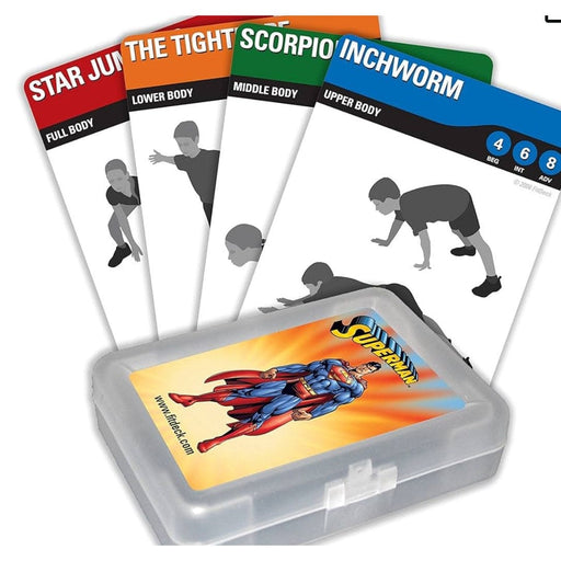 Fitdeck Multicolor Superman Fitdeck Superman 50 Exercise Flash Cards Stretching Gym Cards