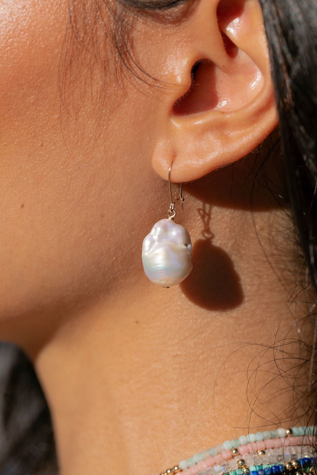Flameball Pearl Drop Earrings – Kiele | Baroque Freshwater Pearls in 14kt Gold Fill - Triniskies