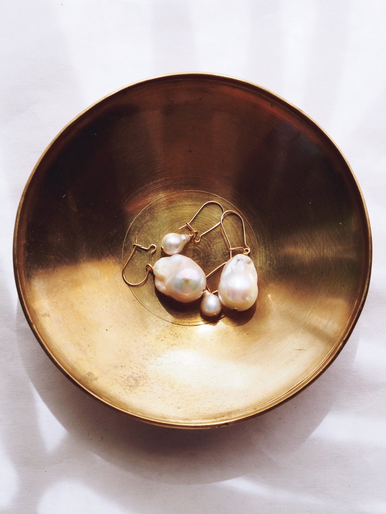 Flameball Pearl Drop Earrings – Kiele | Baroque Freshwater Pearls in 14kt Gold Fill - Triniskies