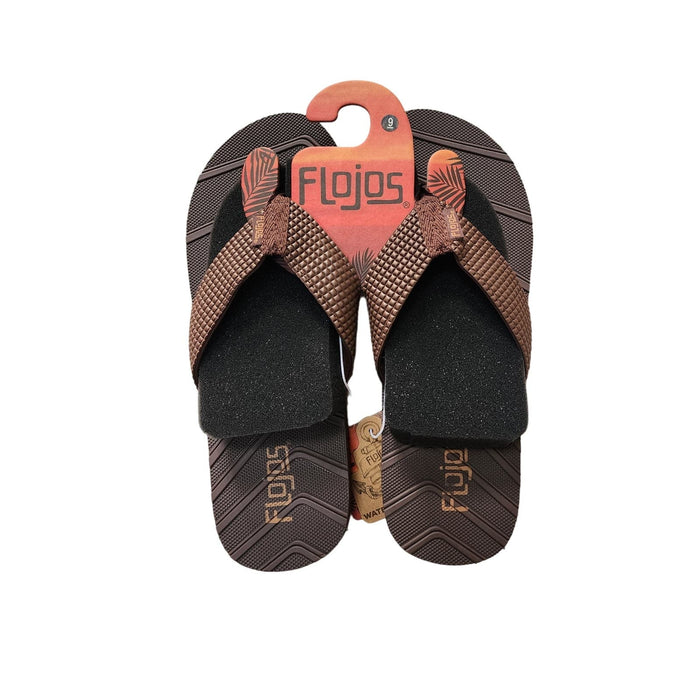 Flojos 9 / Brown "Flojos Liam 850 Brown Water-Friendly Slippers, Size 9"