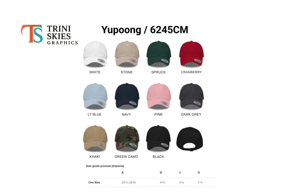 Flower vine embroidered dad hat in various colors and patterns