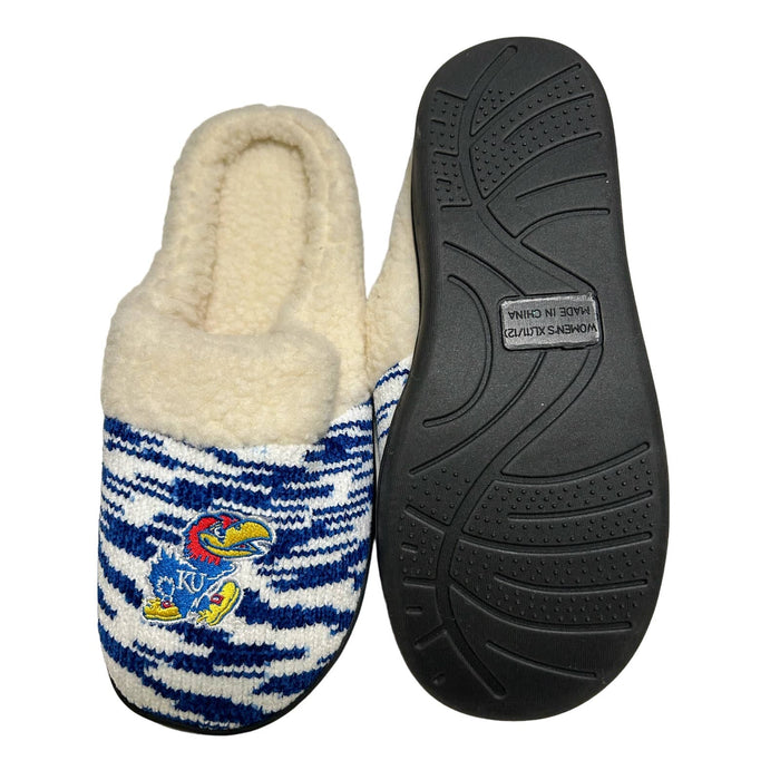 Foco 11-12 / Blue-White FOCO Women's Kansas Jayhawks NCAA Foam Slippers XL 11/12