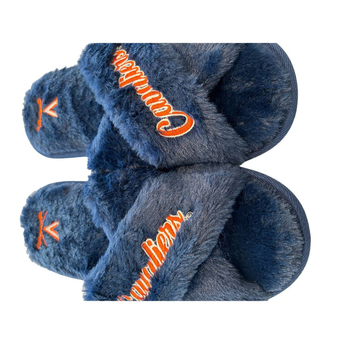 Foco 9-10 / Navy-Orange Cozy NCAA Virginia Cavaliers Cross Slides Navy L"