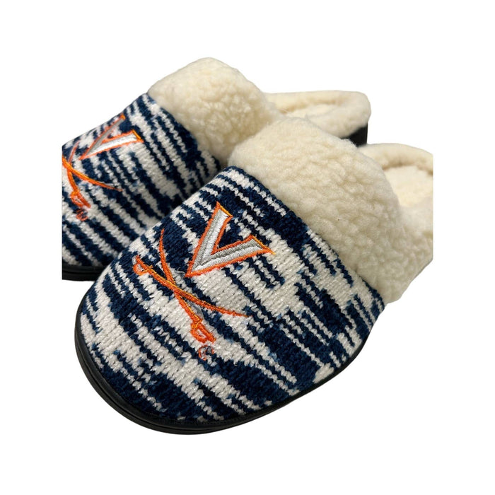 Foco 9-10 / White-Blue FOCO Women's Virginia NCAA Sherpa Memory Foam Slippers L 9/10