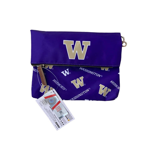 Foco one size / purple Show Your Team Pride: Women's NCAA Washington Fold-over Tote Bag Purse