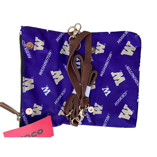 Foco one size / purple Show Your Team Pride: Women's NCAA Washington Fold-over Tote Bag Purse