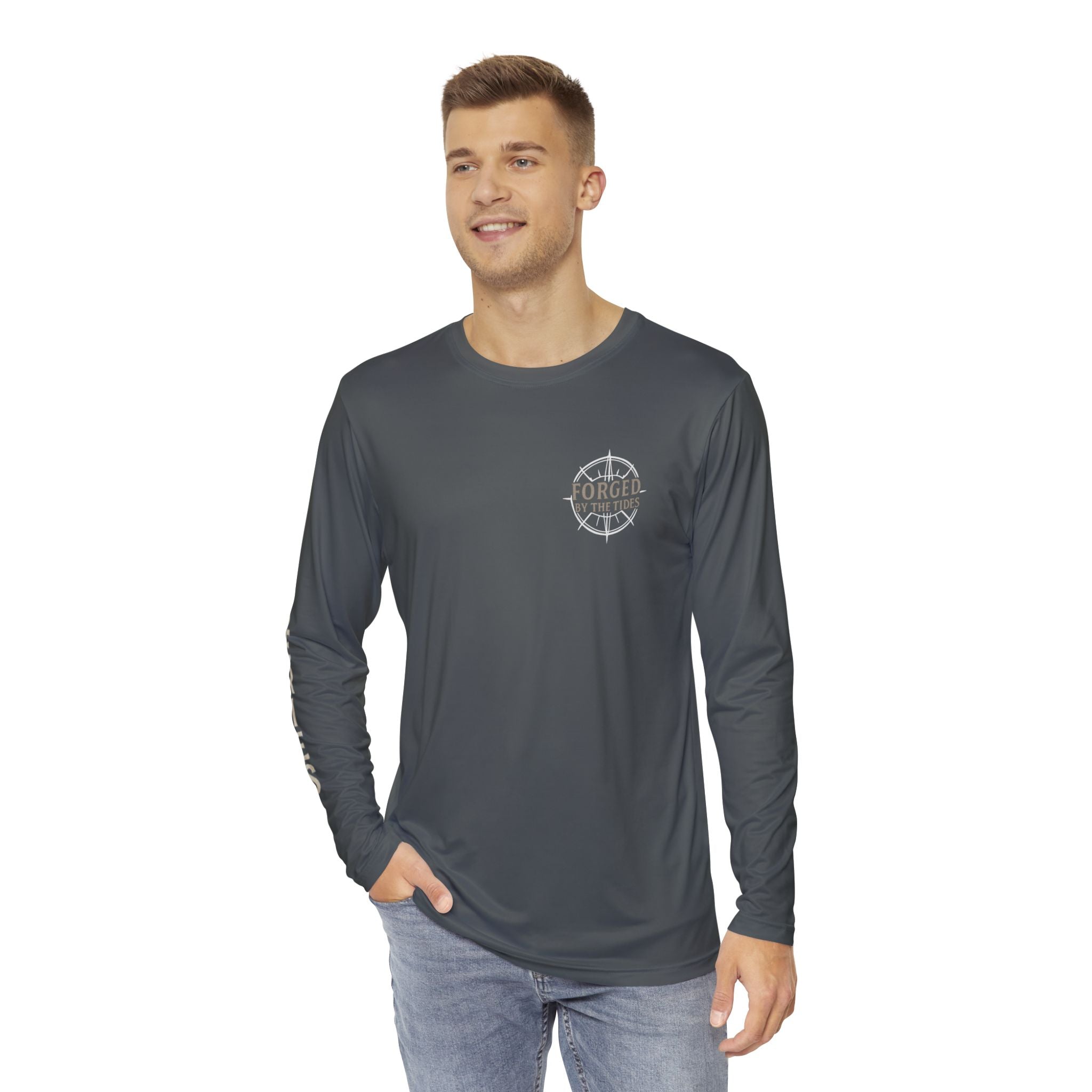 Forged by the Tides USA Series Long Sleeve Fishing Shirt Trini Skies Gear Perfect for Anglers, Coastal Vibes, Outdoor Activities - Triniskies