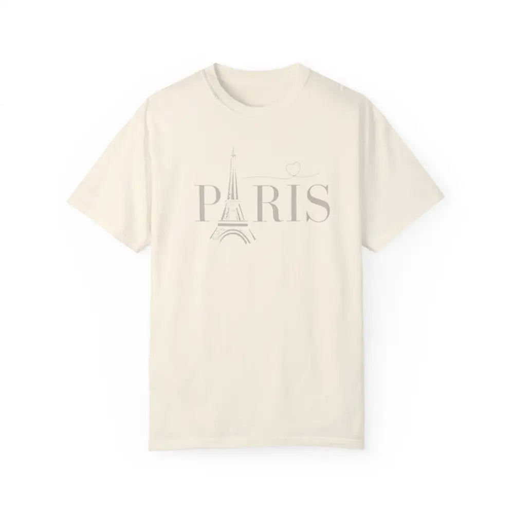 Off-white Paris Eiffel Tower graphic tee in love embrace comfort cotton