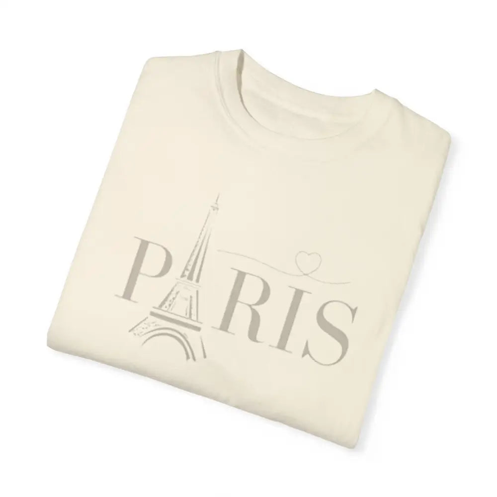 Paris Eiffel Tower graphic tee in love embrace comfort cotton