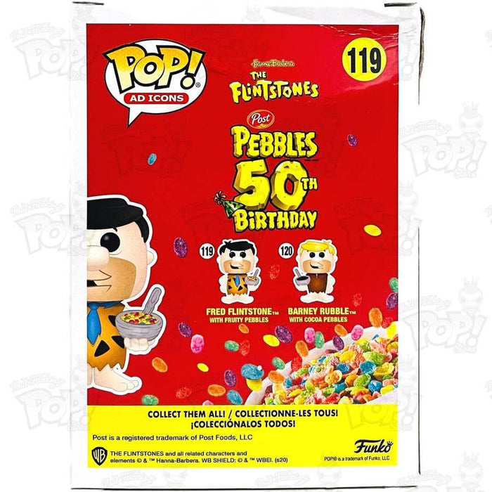 Funko FLINTSTONES FRED WITH CEREAL BOWL (#119) Pebbles 50th Birthday toys