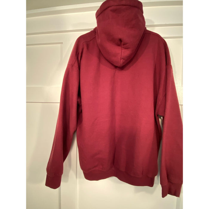 Gildan XL / Red Gildan Heavy Duty Slay All Day Pullover Preowned Hoodie * Men's Size XL MSS11