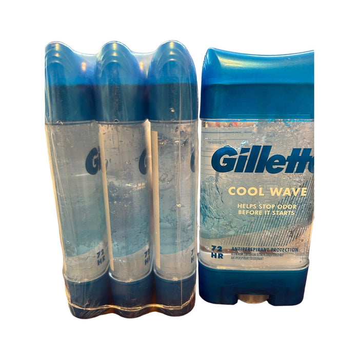 Gilette Gillette Clear Gel Cool Wave Anti-Perspirant / Deodorant 3.8oz - 4 Pack,