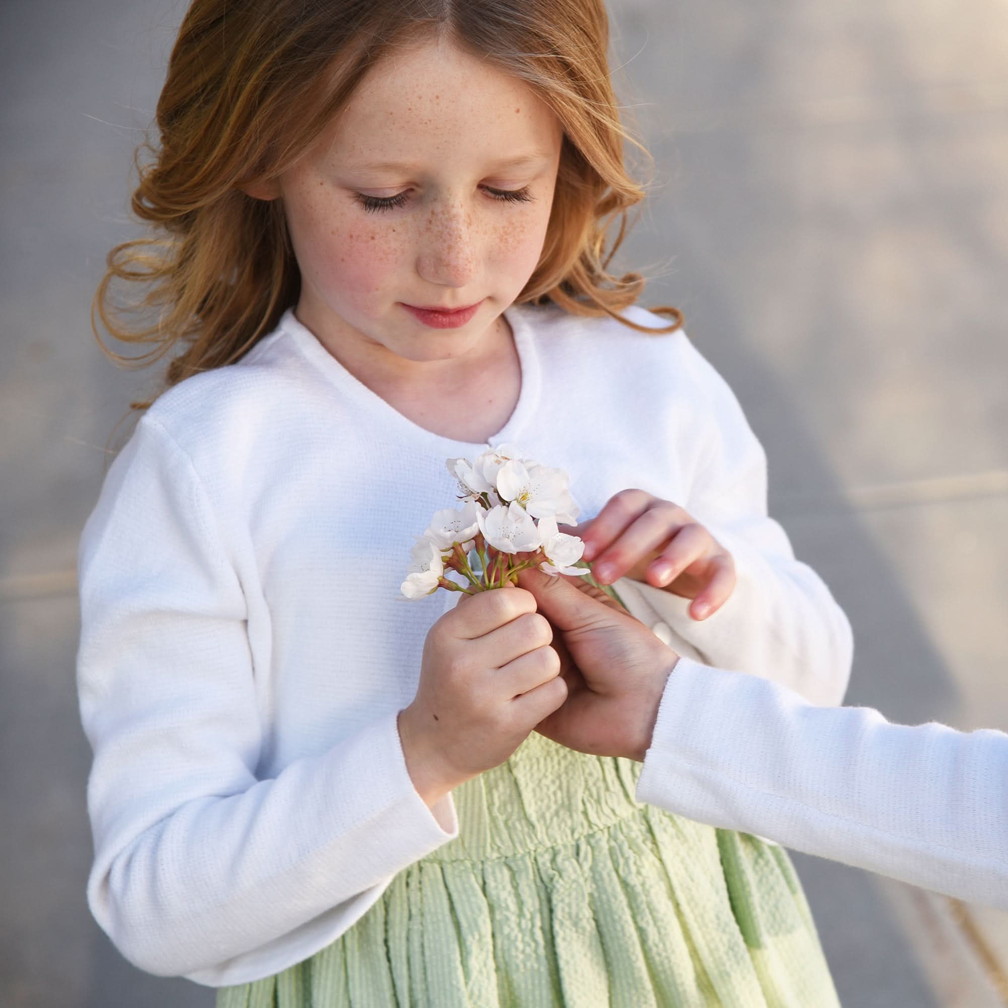 Girls Ruched Organic Cotton Party Dress – Mint Seersucker Special Occasion Outfit - Triniskies