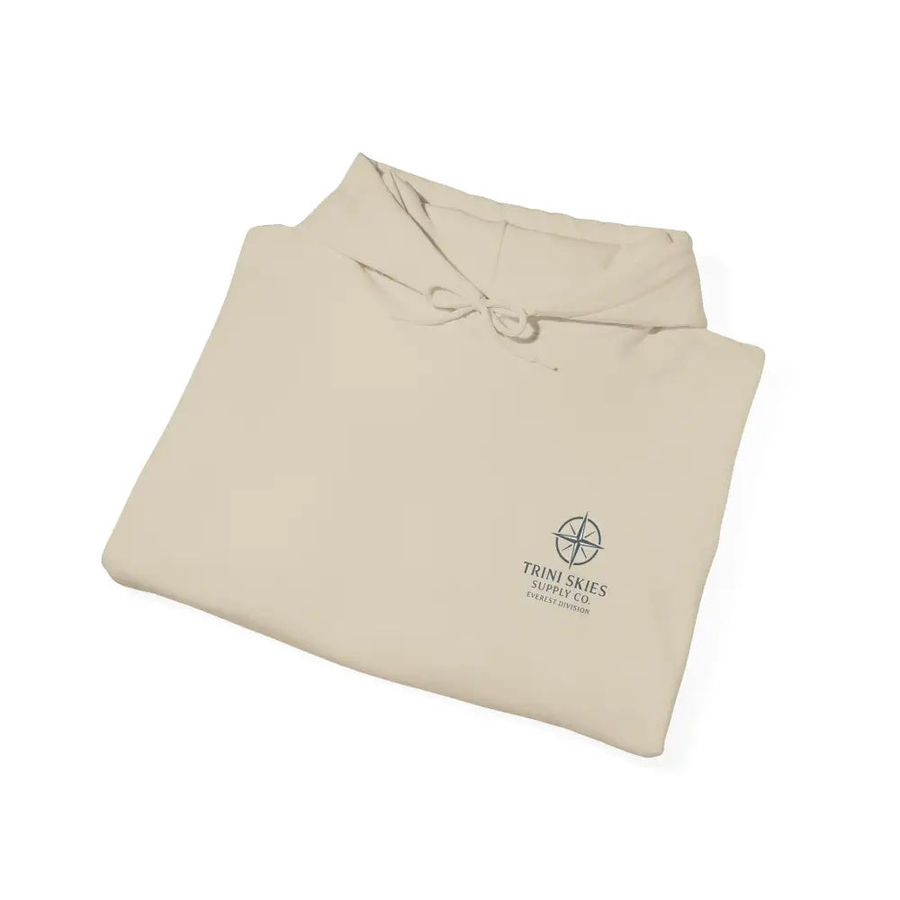 Beige Everest Hoodie Glacier Edition with compass logo