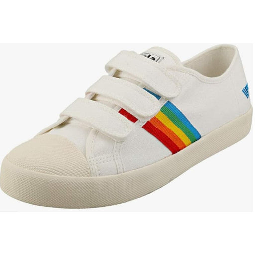 Gola 5 / Off White / Fabric "Gola Women's Sneaker Off White/Multi Size 5, Retro Style Casual Shoes"