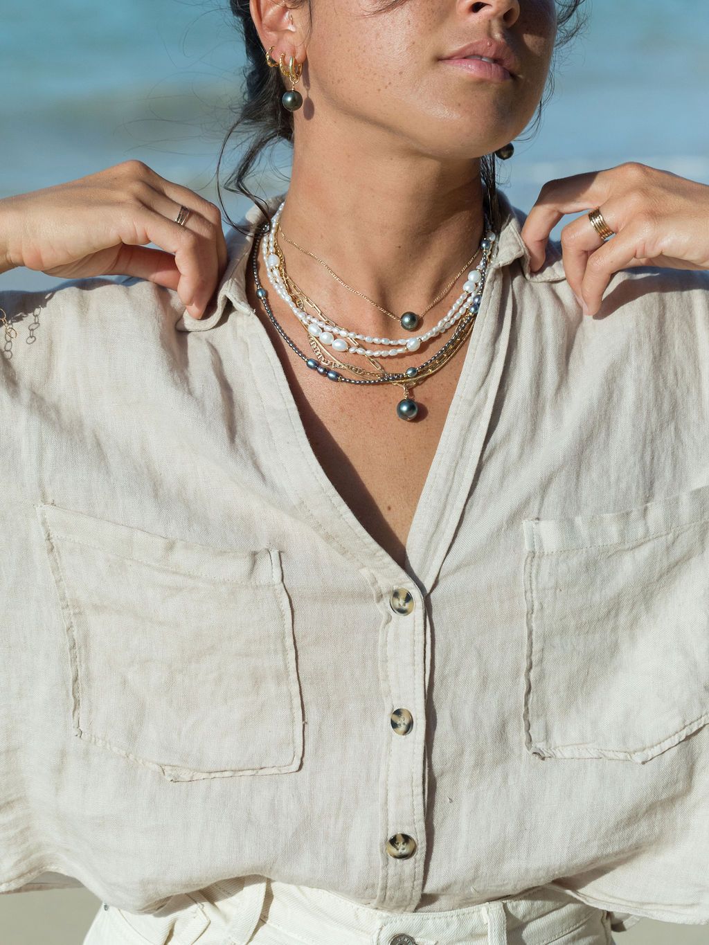 Gold Single Floating Tahitian Pearl Necklace – Miliani | Ke Aloha Jewelry - Triniskies