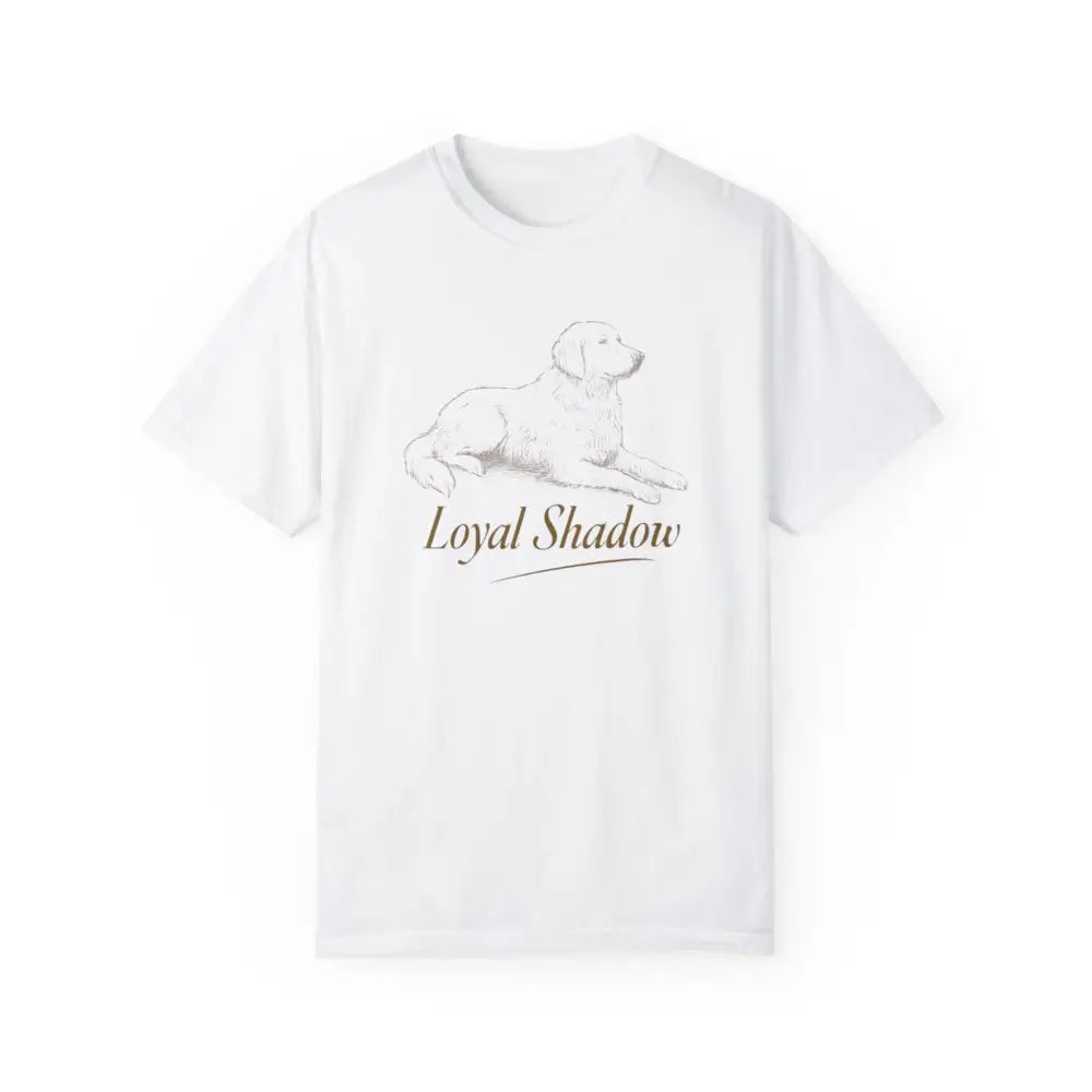 Golden Retriever graphic on unisex garment-dyed t-shirt