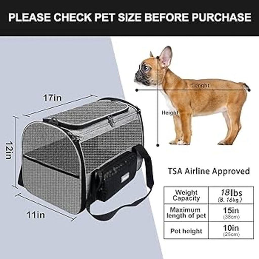 Goodio one size / gray Goodio Pet Carrier TSA Approved  Foldable, Airline Compliant, Missing Long Strap