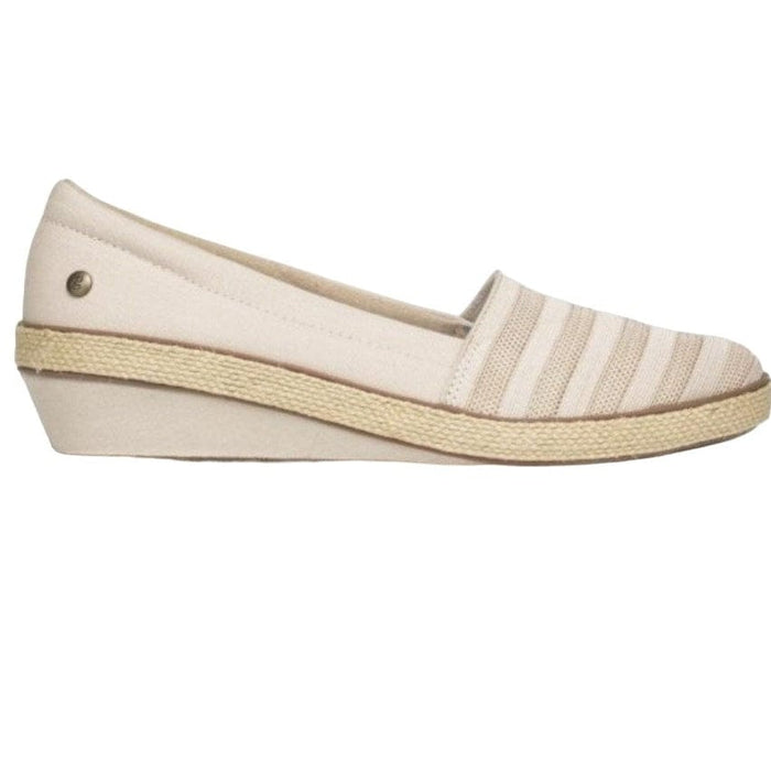 Grasshoppers 7 / Stone / Canvas "Grasshoppers Blaise Wedge Stripe Stone Sandals, Size 7 US - $59.99 MSRP"