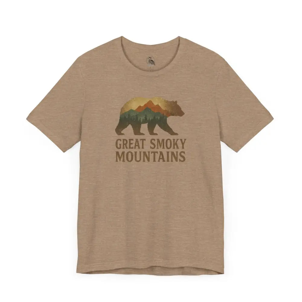 Great Smoky Mountains bear graphic tee for nature lovers
