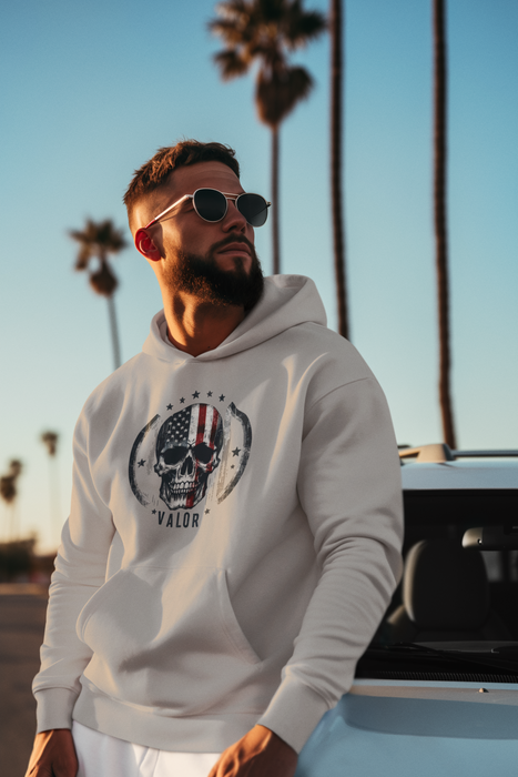 Valor Skull Hoodie  Embrace Your Inner Warrior in Style!