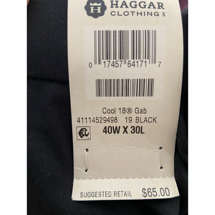 Haggar 40x32 / Black Haggar Men's Cool Right 18 Performance Pants - Size 40x30 * M310