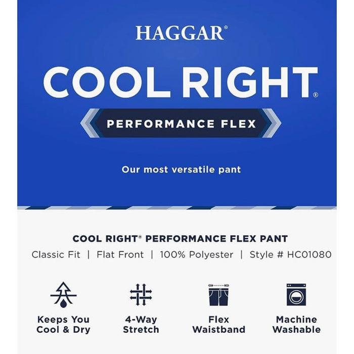 Haggar 40x32 / Black Haggar Men's Cool Right 18 Performance Pants - Size 40x30 * M310