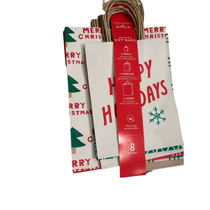 Hallmark Bundle of Christmas bags and small box assorted sizes