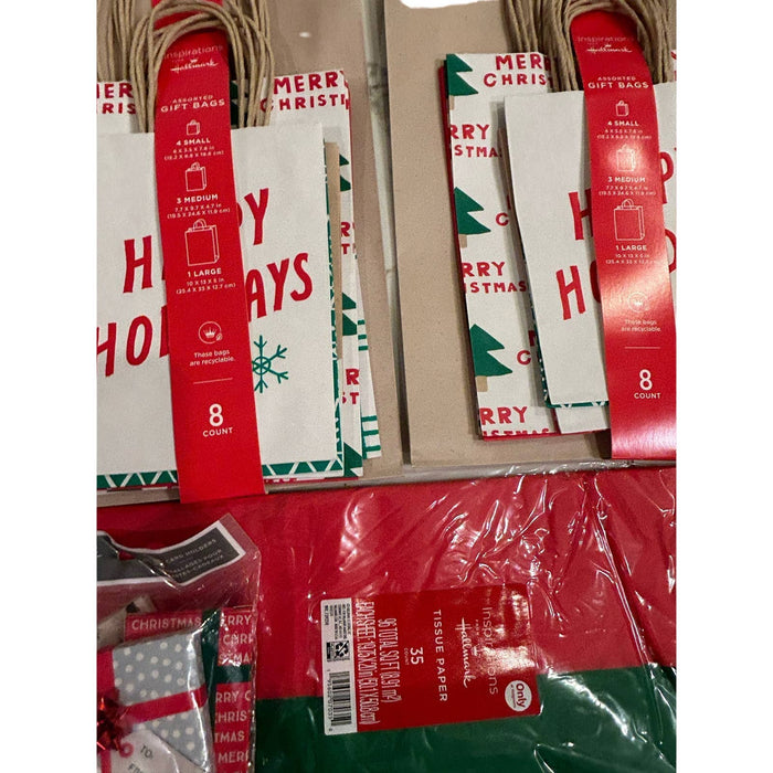 Hallmark Bundle of Christmas bags and small box assorted sizes