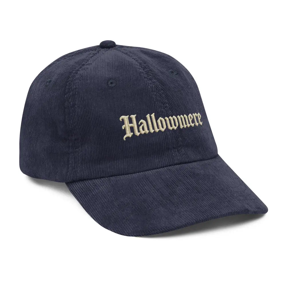 Hallowmere black corduroy gothic dark academia embroidered hat
