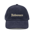 Hallowmere black corduroy gothic dark academia embroidered hat