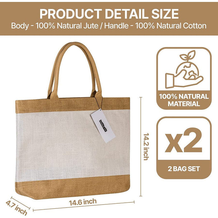 Hassle fit one size / tan 2 Hassle Fit Tote Botanical Bag Stylish Eco-Friendly Reusable Shopping Bag