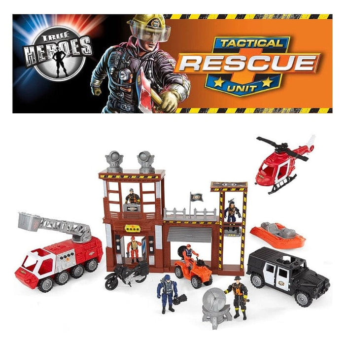 HEROINE SPORT True Heroes Rescue Mega Playset  Adventure with Lights, Sounds & Action Figures!